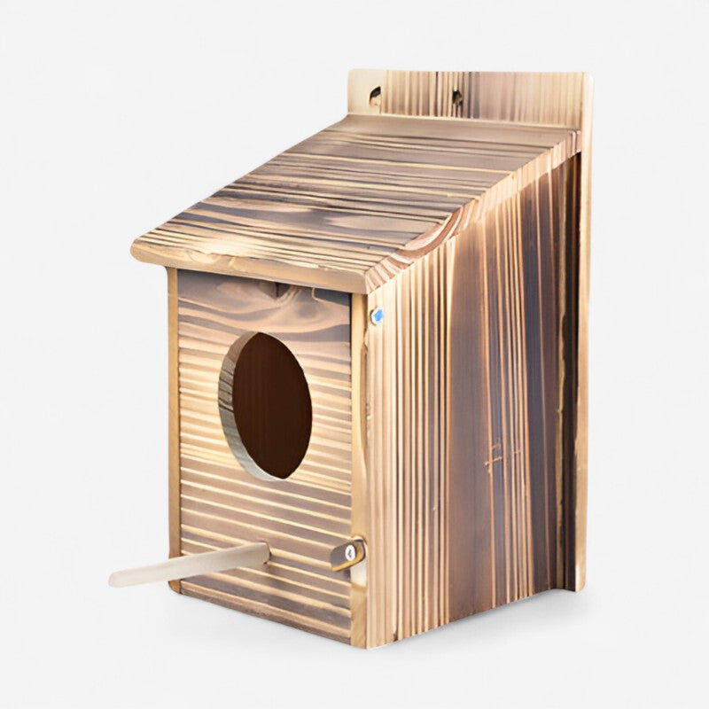 Birdhouse Natural Wood No Assembly Indoor & Outdoor