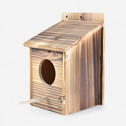 Birdhouse Natural Wood No Assembly Indoor & Outdoor