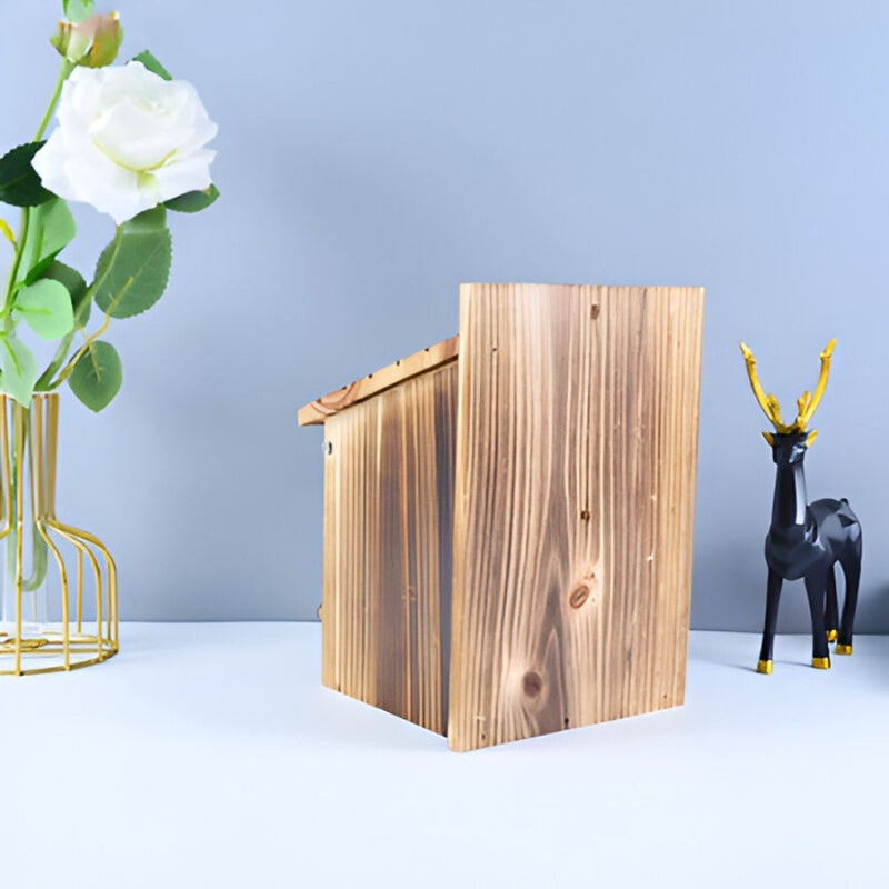Birdhouse Natural Wood No Assembly Indoor & Outdoor