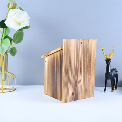 Birdhouse Natural Wood Wall-Mounted & Freestanding