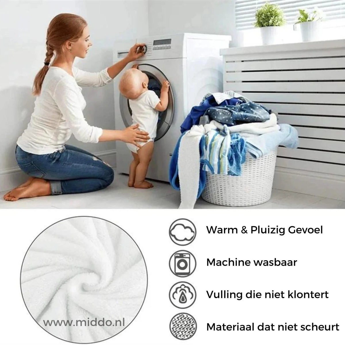 Blanket Double-Layer Fleece Reversible Machine-Washable