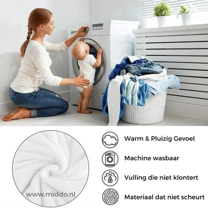 Blanket Double-Layer Fleece Reversible Machine-Washable