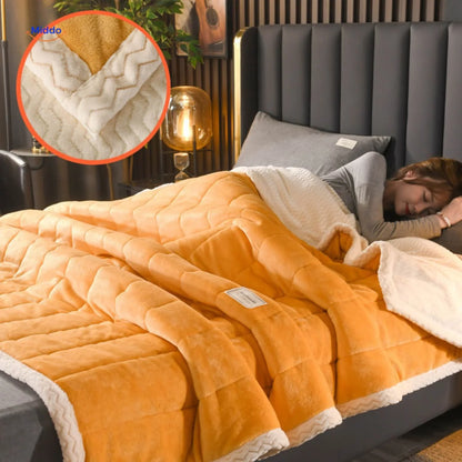 Blanket Double-Layer Fleece Reversible Machine-Washable