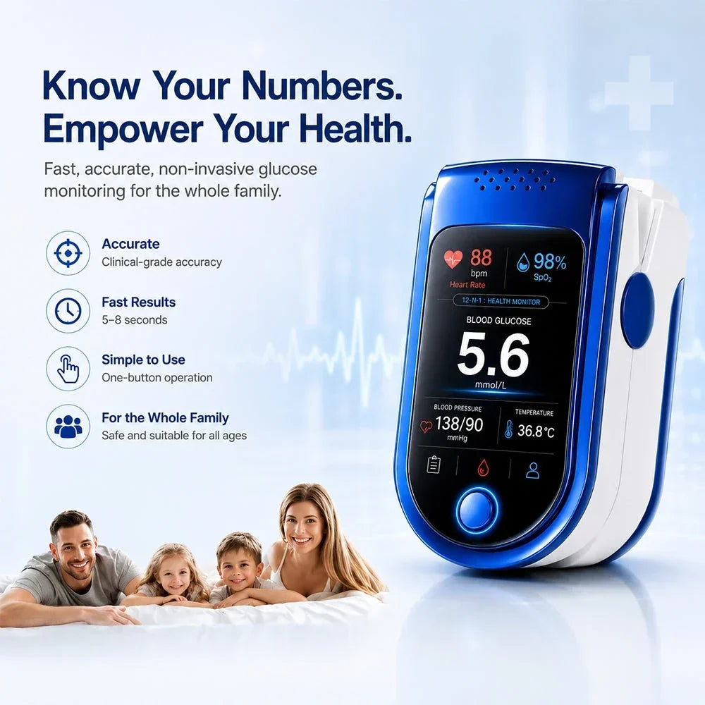 Blood Glucose Monitor Non-Invasive Laser Compact Design