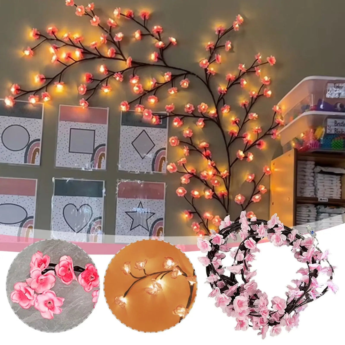 Blossom String Light LED Shapeable Copper USB & Remote