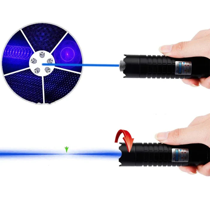 Blue Laser Torch Adjustable Focus Fire-Starting Tool