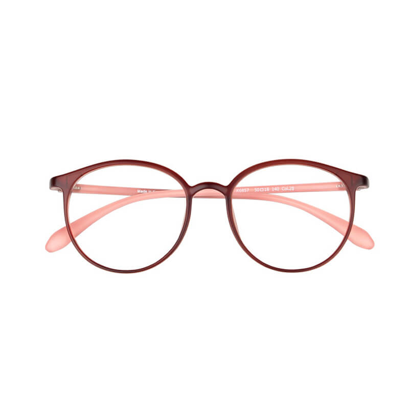 Blue Light Glasses Round Plastic Frame Multiple Strengths