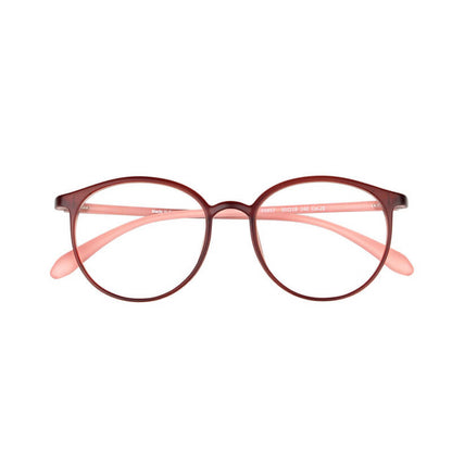 Blue Light Glasses Round Plastic Frame Multiple Strengths