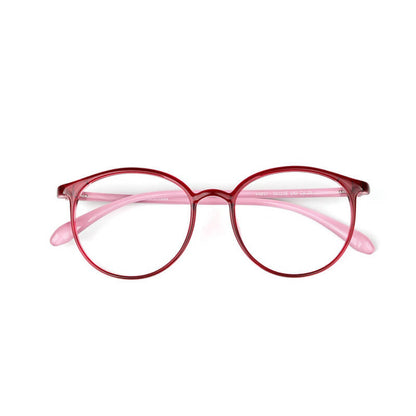 Blue Light Glasses Round Plastic Frame Multiple Strengths