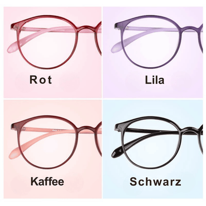 Blue Light Glasses Round Plastic Frame Multiple Strengths