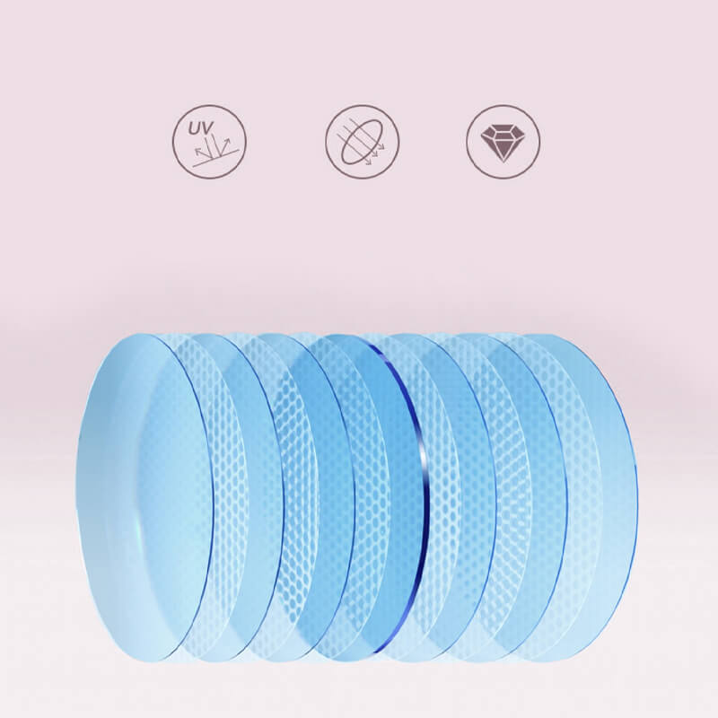Blue Light Glasses Round Plastic Frame Multiple Strengths