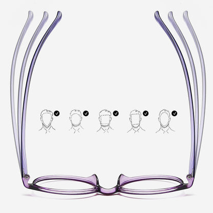 Blue Light Glasses Round Plastic Frame Multiple Strengths