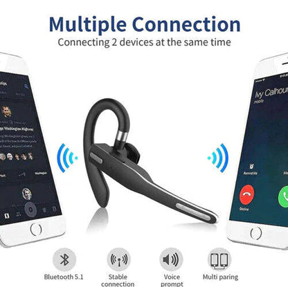 Bluetooth Headset Noise Cancelling Dual-Device Pairing 25-Hour Battery