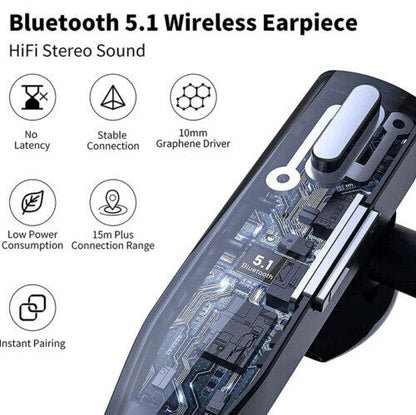 Bluetooth Headset Noise Cancelling Dual-Device Pairing 25-Hour Battery