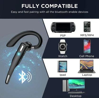 Bluetooth Headset Noise Cancelling Dual-Device Pairing 25-Hour Battery