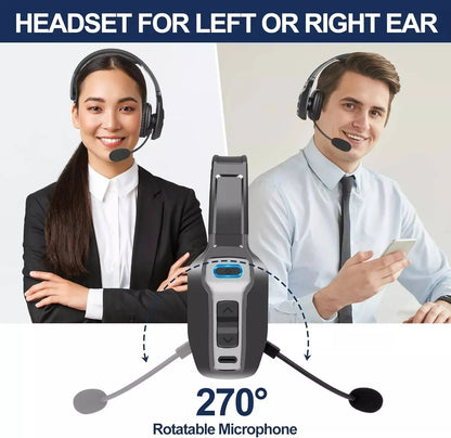 Bluetooth Headset Noise-Cancelling Microphone 35-Hour Talk Time