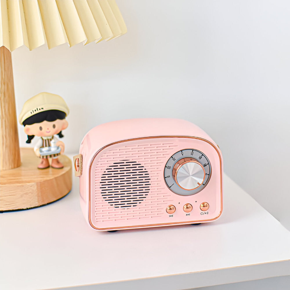 Bluetooth Speaker Retro Wood Finish Portable