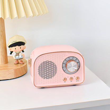 Bluetooth Speaker Retro Wood Finish Portable