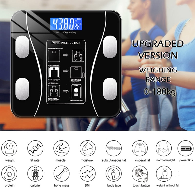 Body Composition Scale 11 Measurements Bluetooth App Sync