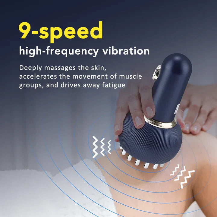 Body Massager 4-in-1 Stainless Steel Heads USB Rechargeable