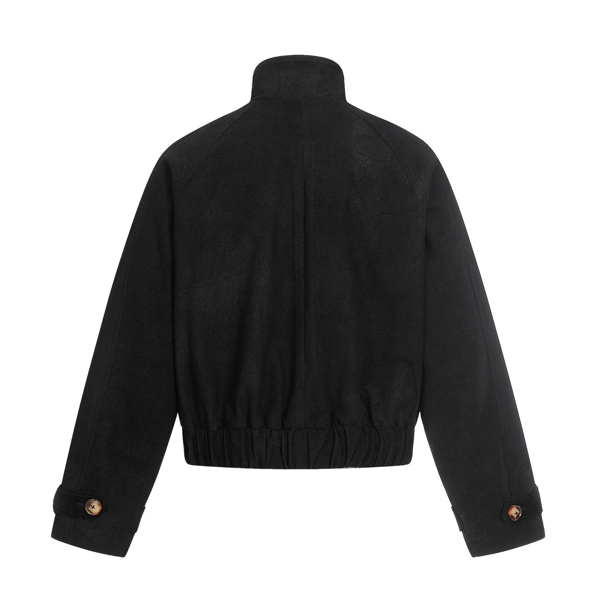 Bomber Jacket Cropped Boxy Fit Toggle Closures & Adjustable Cuffs
