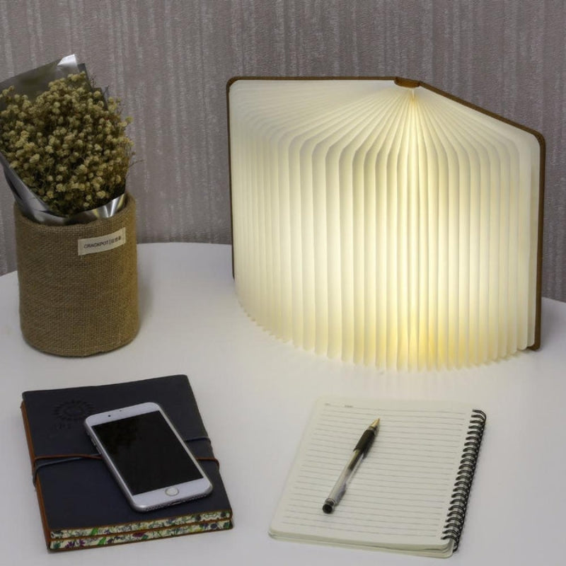 Book Lamp Foldable Rechargeable Adjustable Brightness
