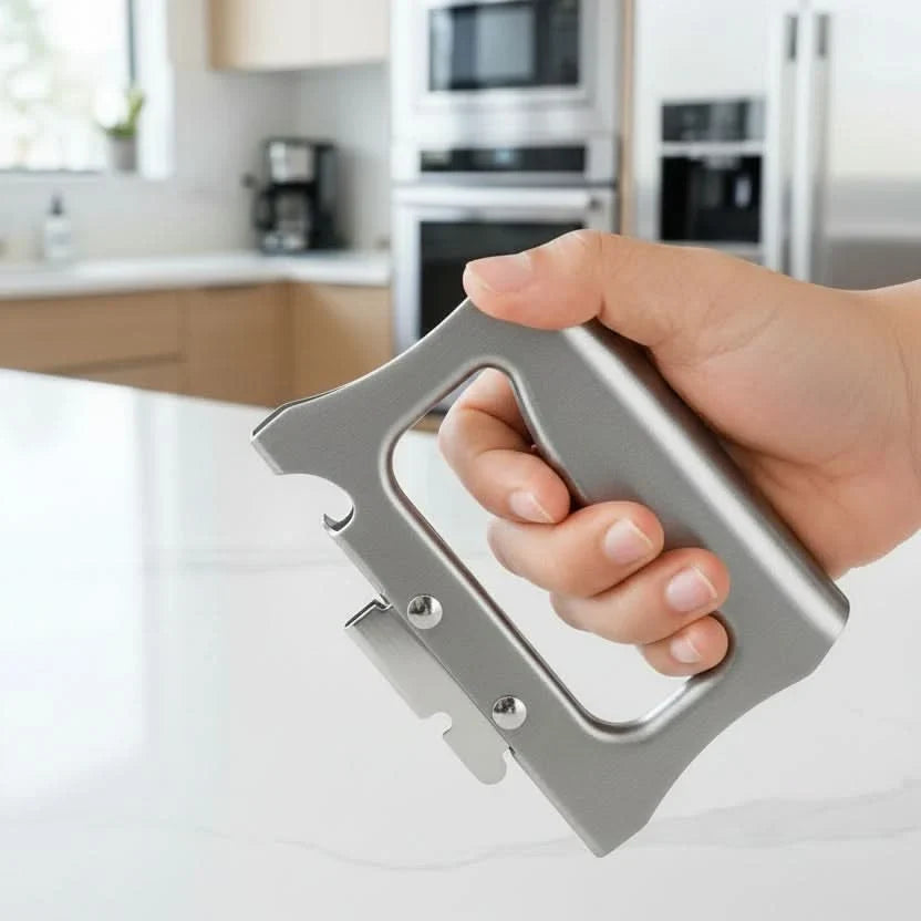 Bottle & Jar Opener Stainless Steel Ergonomic Grip