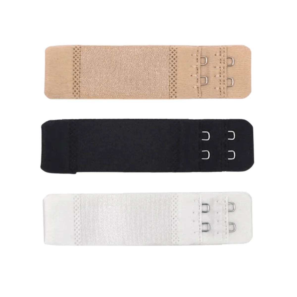 Bra Extender Set Elastic Stretch Hook-and-Eye 3-Pack Neutral Colors
