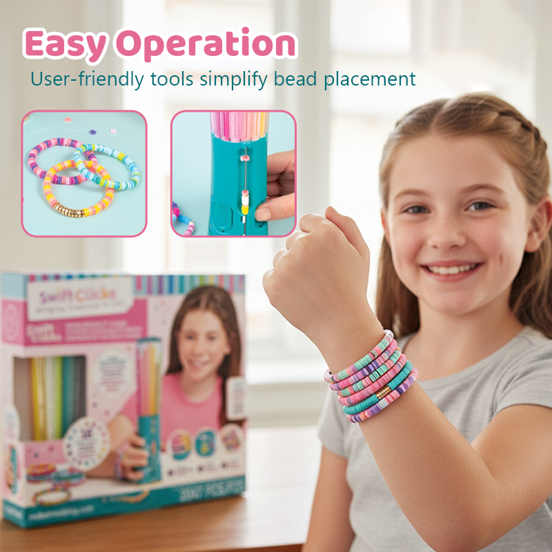 Bracelet Craft Kit Click Dispensing Heishi Beads Starter Set