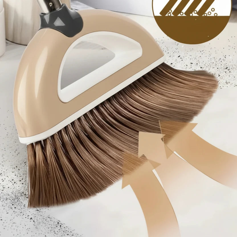 Broom and Dustpan Set Lightweight Indoor & Outdoor Cleaning
