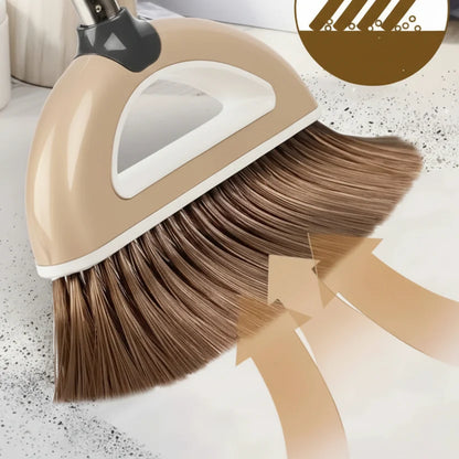 Broom and Dustpan Set Lightweight Indoor & Outdoor Cleaning