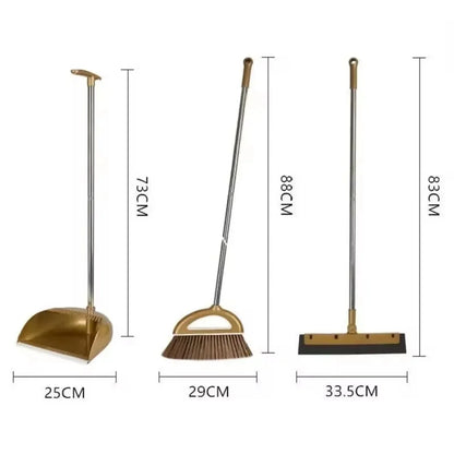 Broom and Dustpan Set Lightweight Indoor & Outdoor Cleaning
