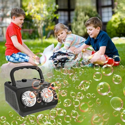 Bubble Machine 26 Nozzles Rechargeable & Portable