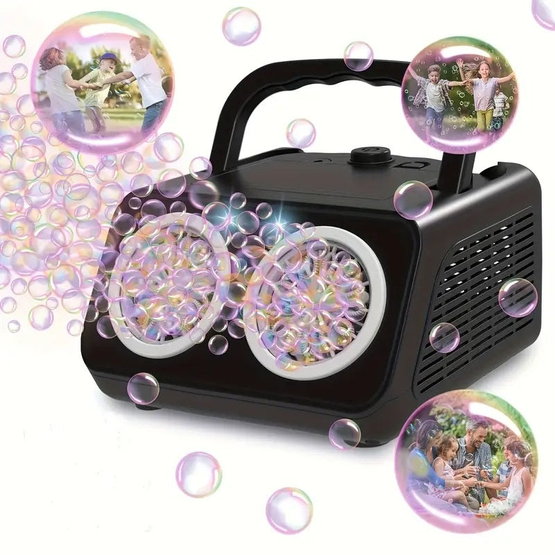 Bubble Machine 26 Nozzles Rechargeable & Portable