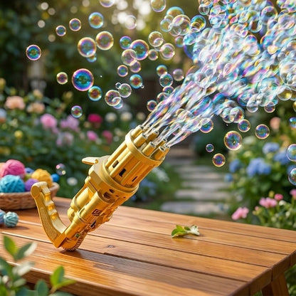 Bubble Machine Automatic Battery-Powered Pistol Grip