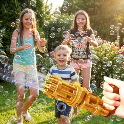 Bubble Machine Automatic Battery-Powered Pistol Grip