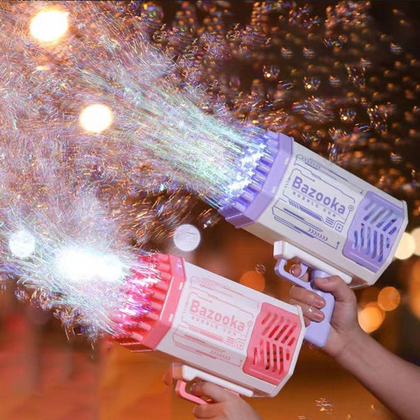 Bubble Machine Integrated LED 69 Bubble Holes Battery Operated