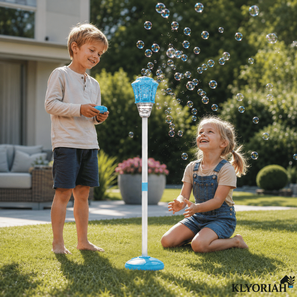 Bubble Machine Lamppost LED Remote Control Battery Powered