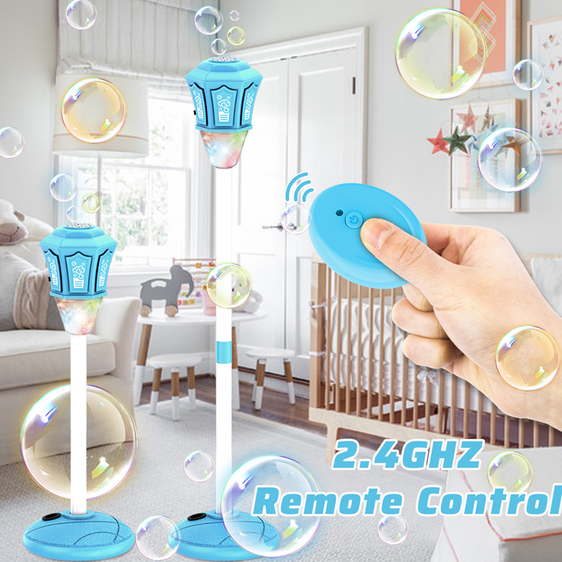 Bubble Machine Lamppost LED Remote Control Battery Powered