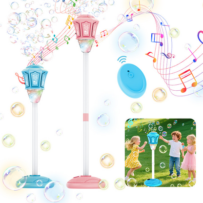 Bubble Machine Lamppost LED Remote Control Battery Powered