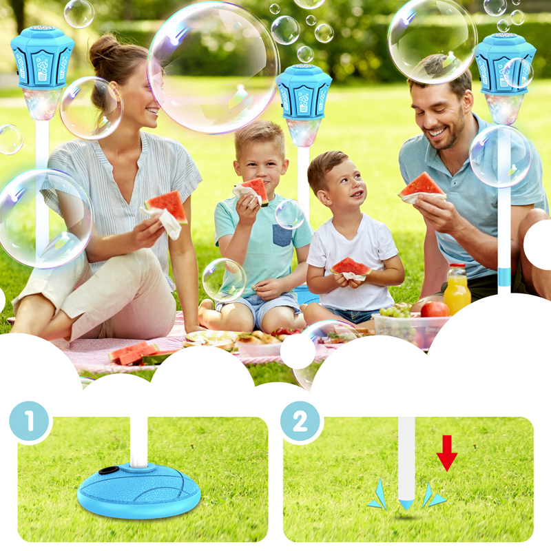 Bubble Machine Lamppost LED Remote Control Battery Powered