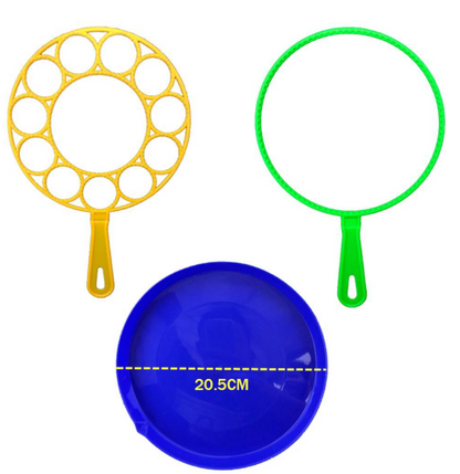 Bubble Wand Set Giant Opening Tray Included Non-Toxic Plastic