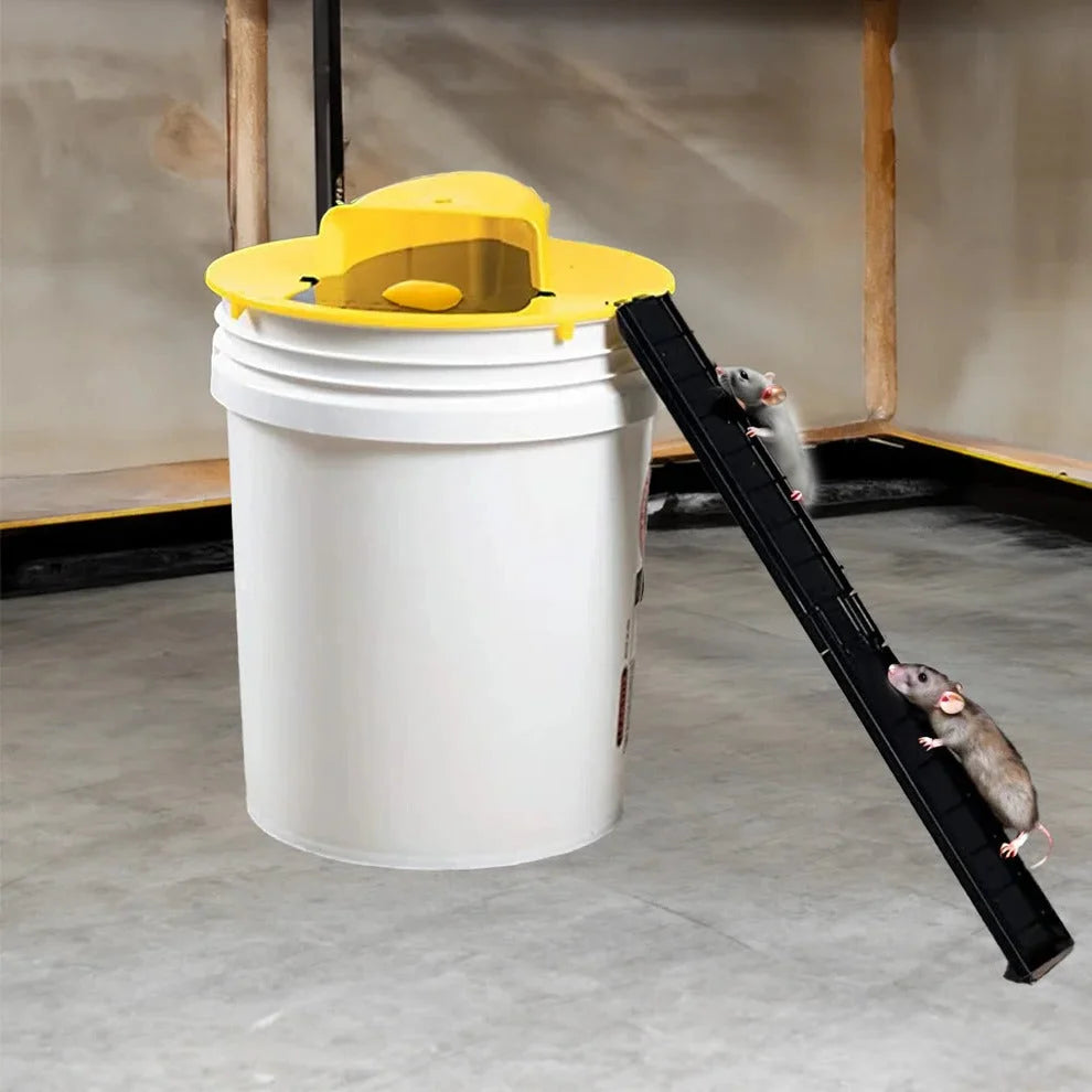 Bucket Rodent Trap Auto-Reset Fits 5-Gallon Bucket Two Ladders