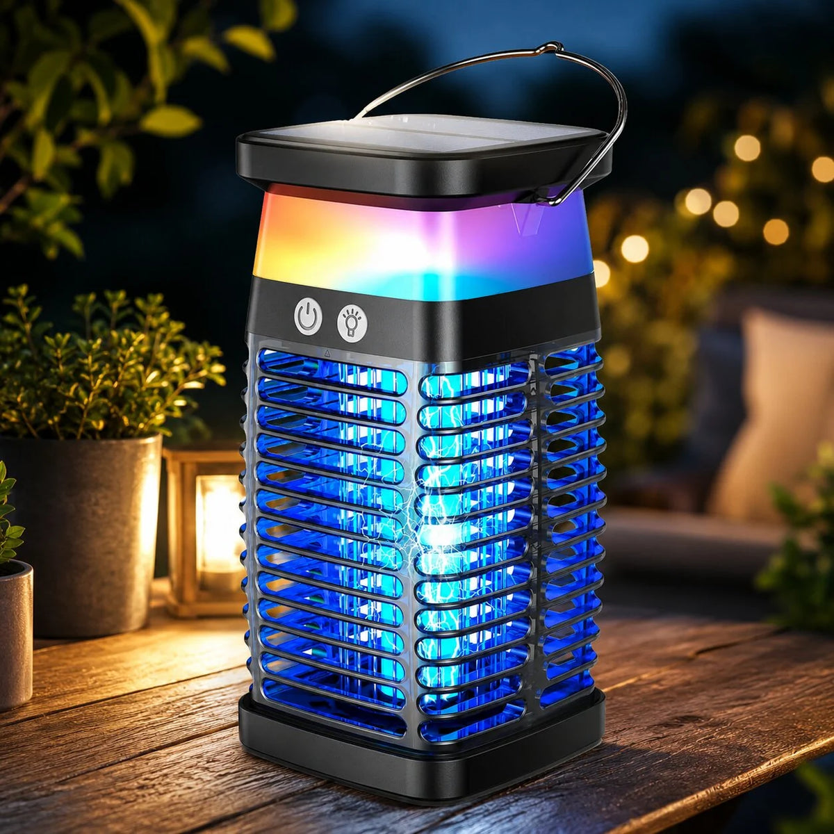 Bug Zapper Lantern Dual-Mode Solar & USB-C Rechargeable