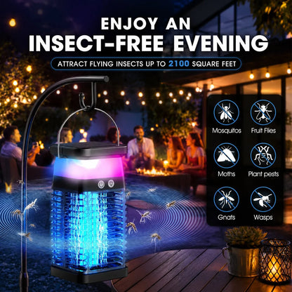 Bug Zapper Lantern Dual-Mode Solar & USB-C Rechargeable