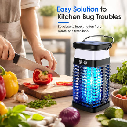 Bug Zapper Lantern Dual-Mode Solar & USB-C Rechargeable