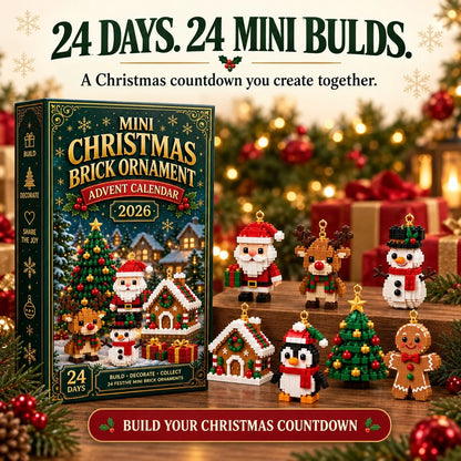 Building Block Advent Calendar 24 Mini Christmas Sets With Hanging Loops