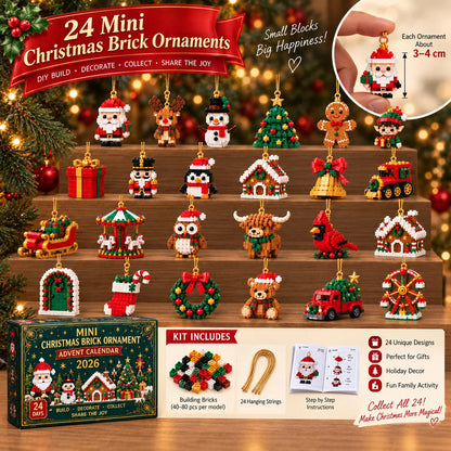 Building Block Advent Calendar 24 Mini Christmas Sets With Hanging Loops