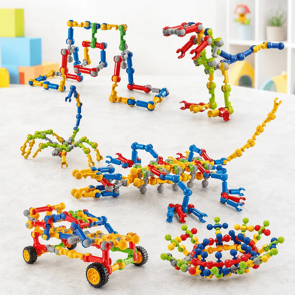 Building Block Set Large Interlocking Pieces Screen-Free Creative Play