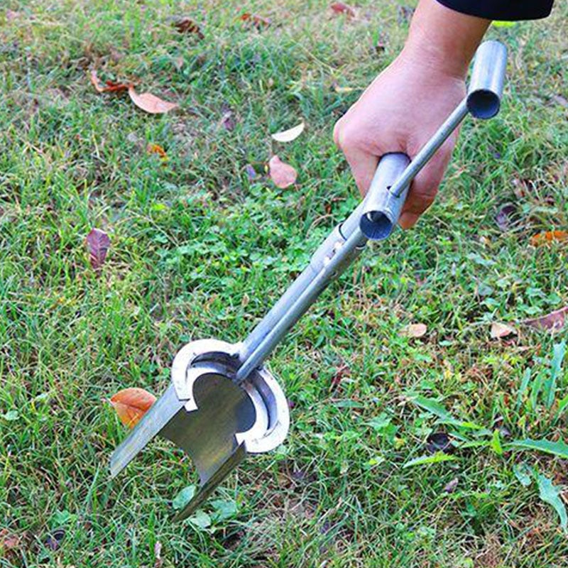 Bulb Planting Tool Ergonomic T-Handle Rust-Resistant Stainless Steel